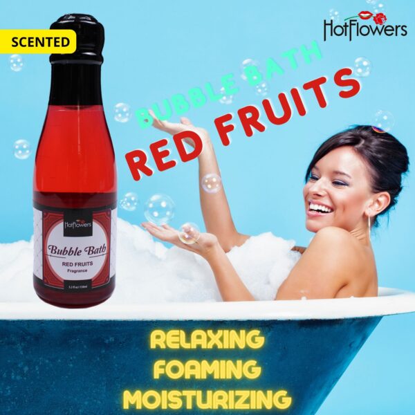 Hot Flowers Bubble Bath Red Fruits Scented