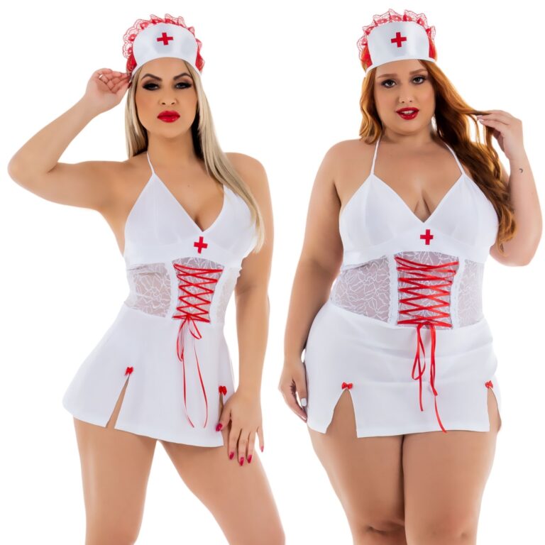 Hot Flowers Sexy Nurse Costume Women Lingerie Set