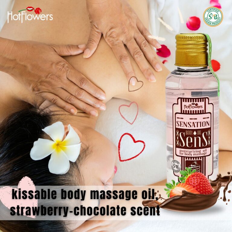 Body Sensual Massage Oil Sens – Multipurpose moisturizer - Kissable Strawberry-Chocolate