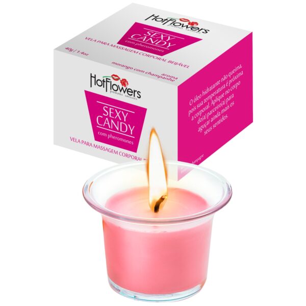 Edible Sex Candle Strawberry-Champagne Massage Candle