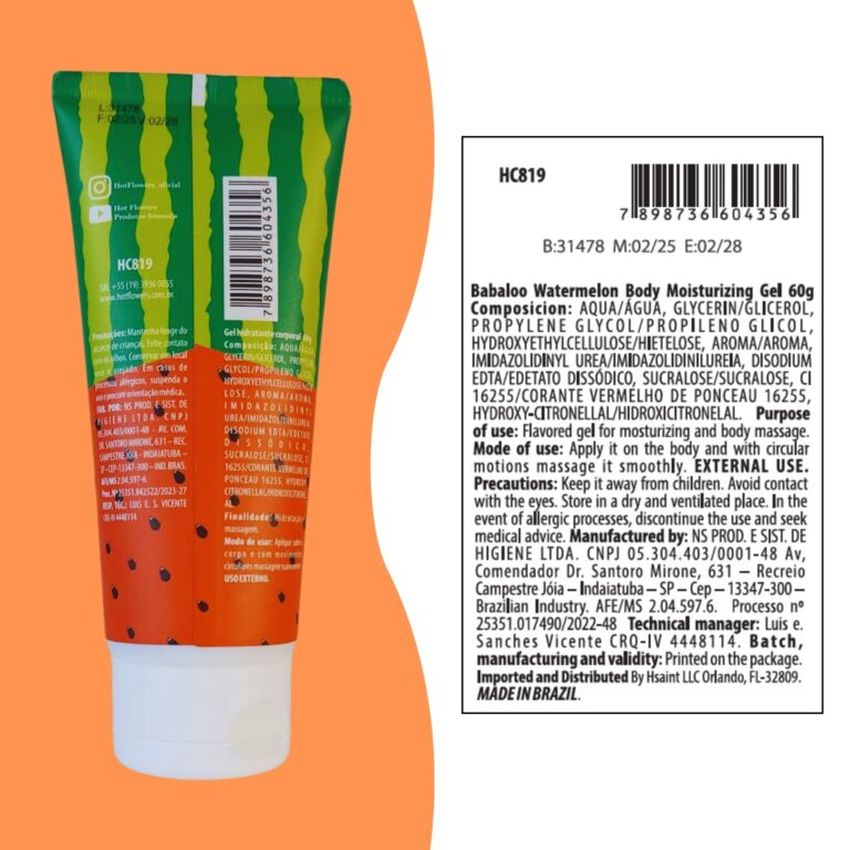 Babaloo Ice Glide Gel Watermelon flavor by Hot Flowers