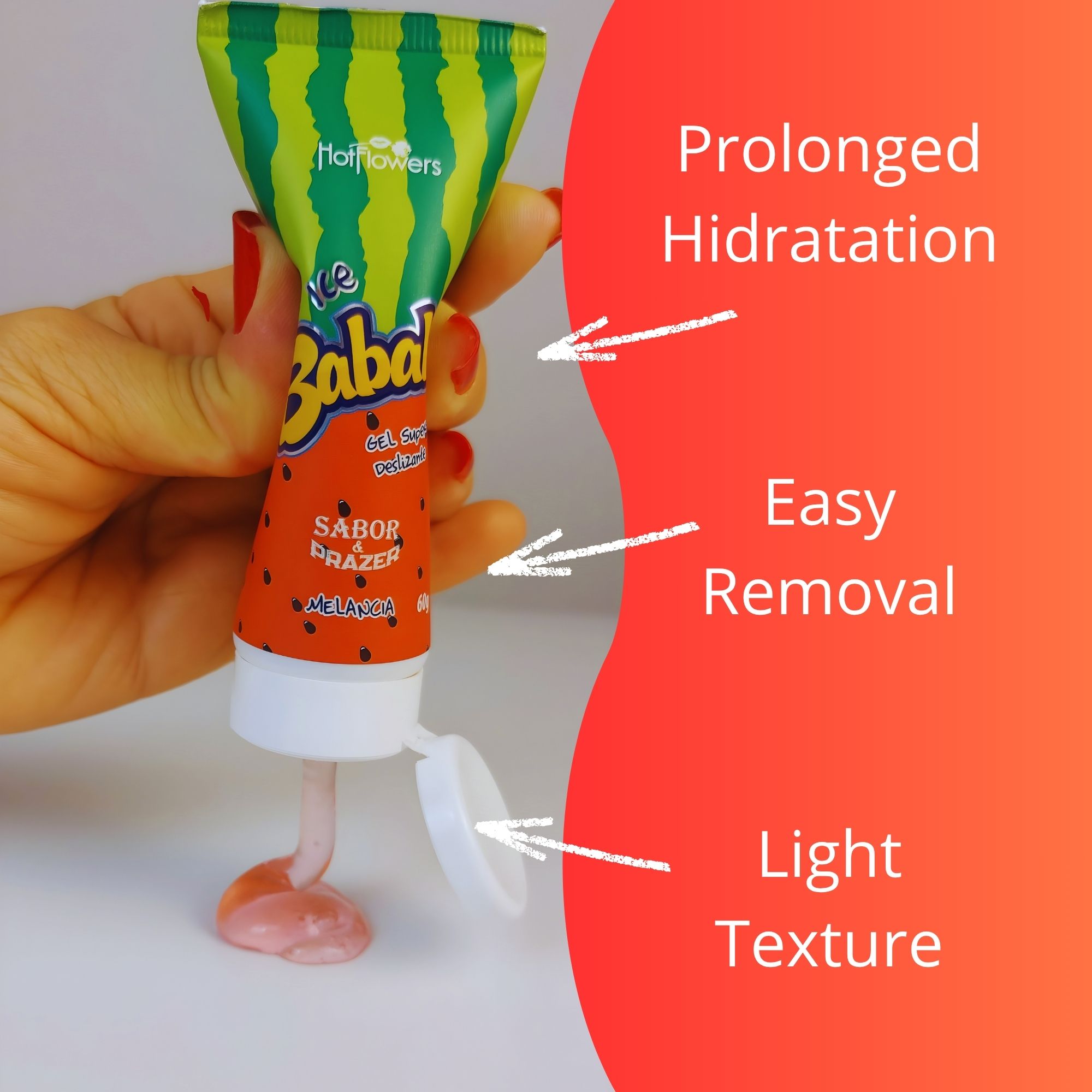 Babaloo Ice Glide Gel Watermelon flavor by Hot Flowers