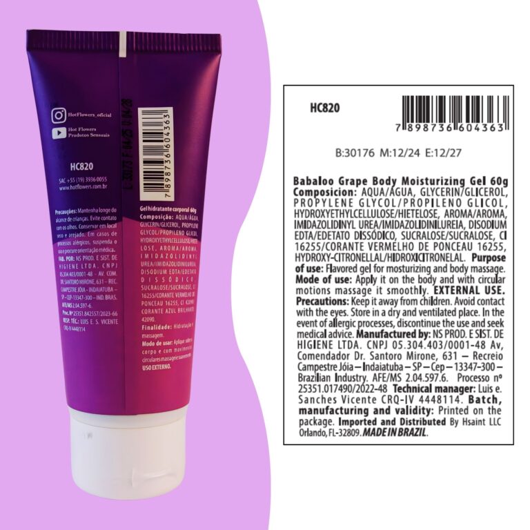 Babaloo Ice Glide Gel Grape flavor by Hot Flowers